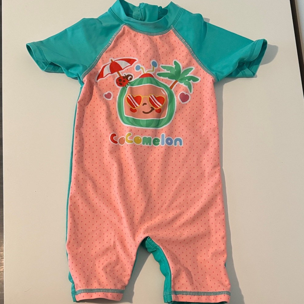 Cocomelon Kids Swimwear - Pink and Blue swimsuit